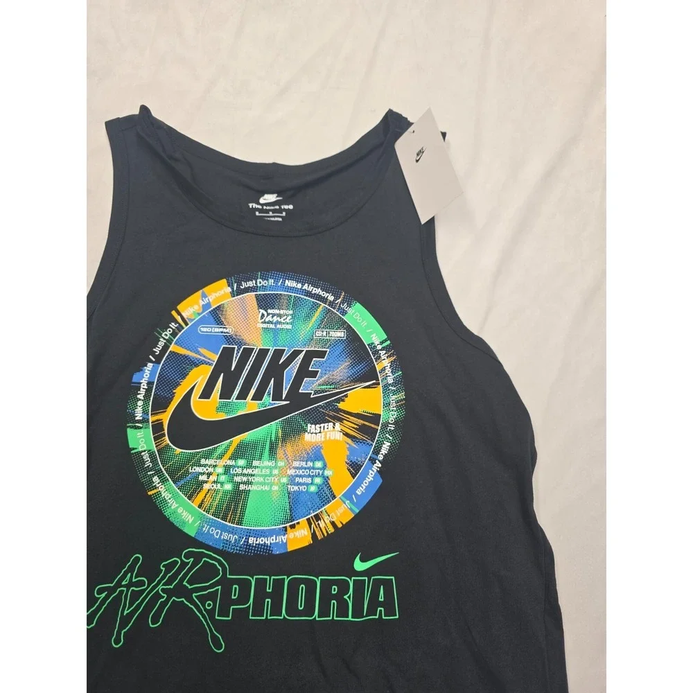 Nike Sportswear FV3726-010 Men's Black Air‎ Phoria Sleeveless T-Shirt Size S New